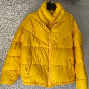 Women's/Girls Yellow Puffer Coat